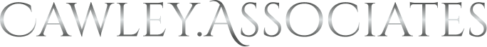 Cawley Associates text logo on black background.